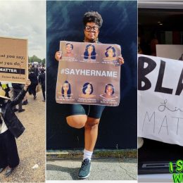 black lives matter protest, zoe kravitz, amber riley, and jennifer lopez