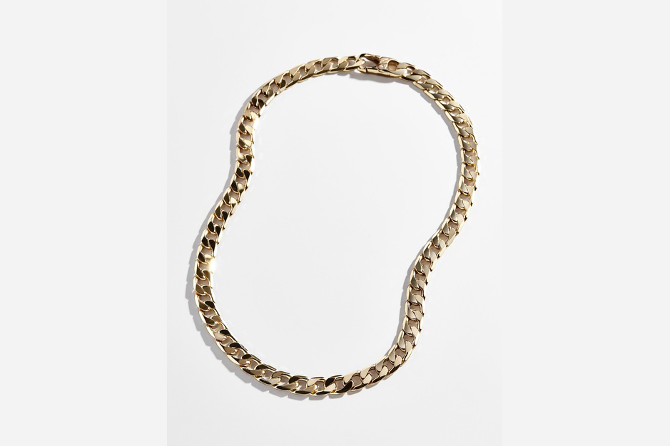 BaubleBar michel seamless clasp curb chain link necklace