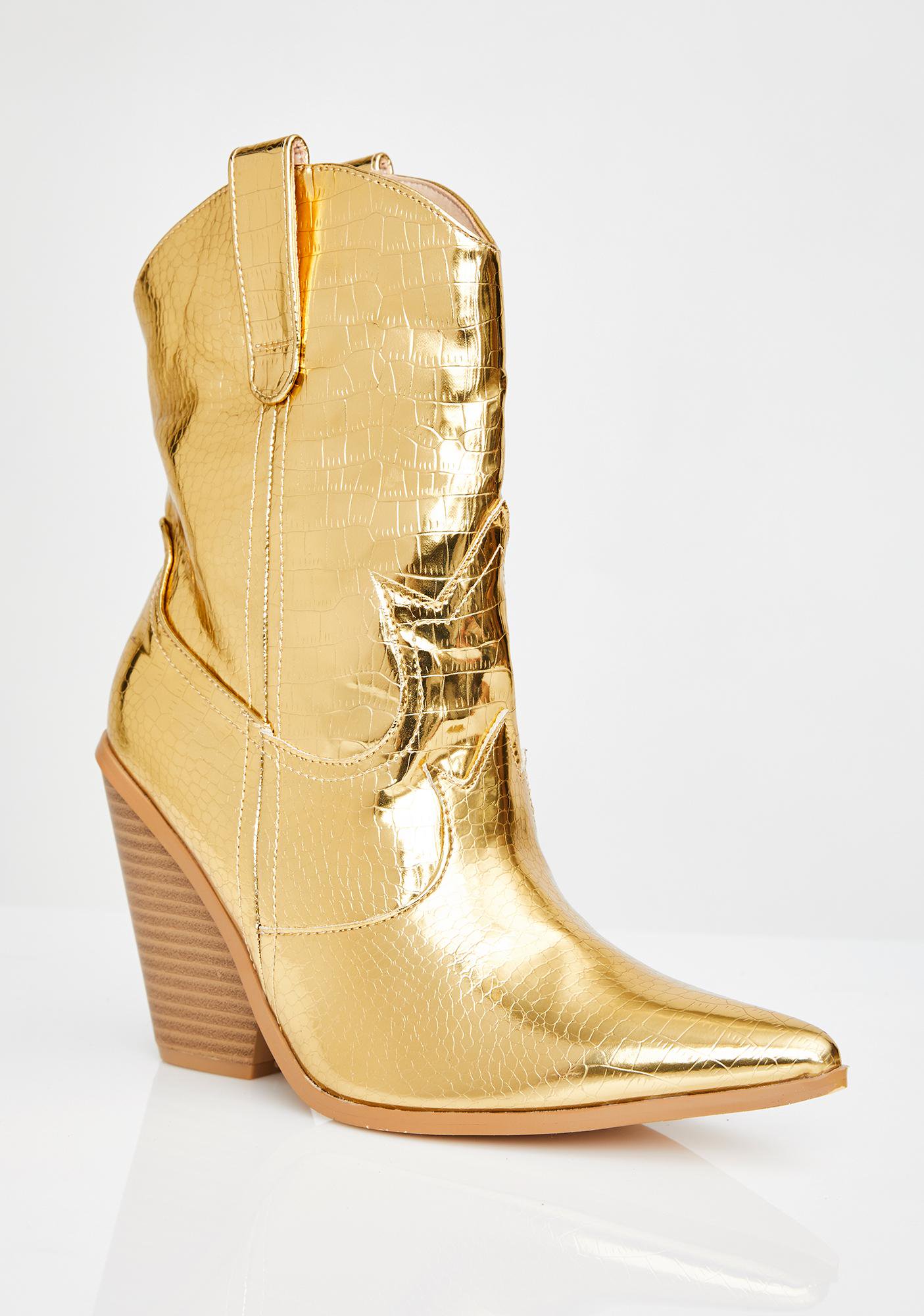 Gold Cowboy Boots