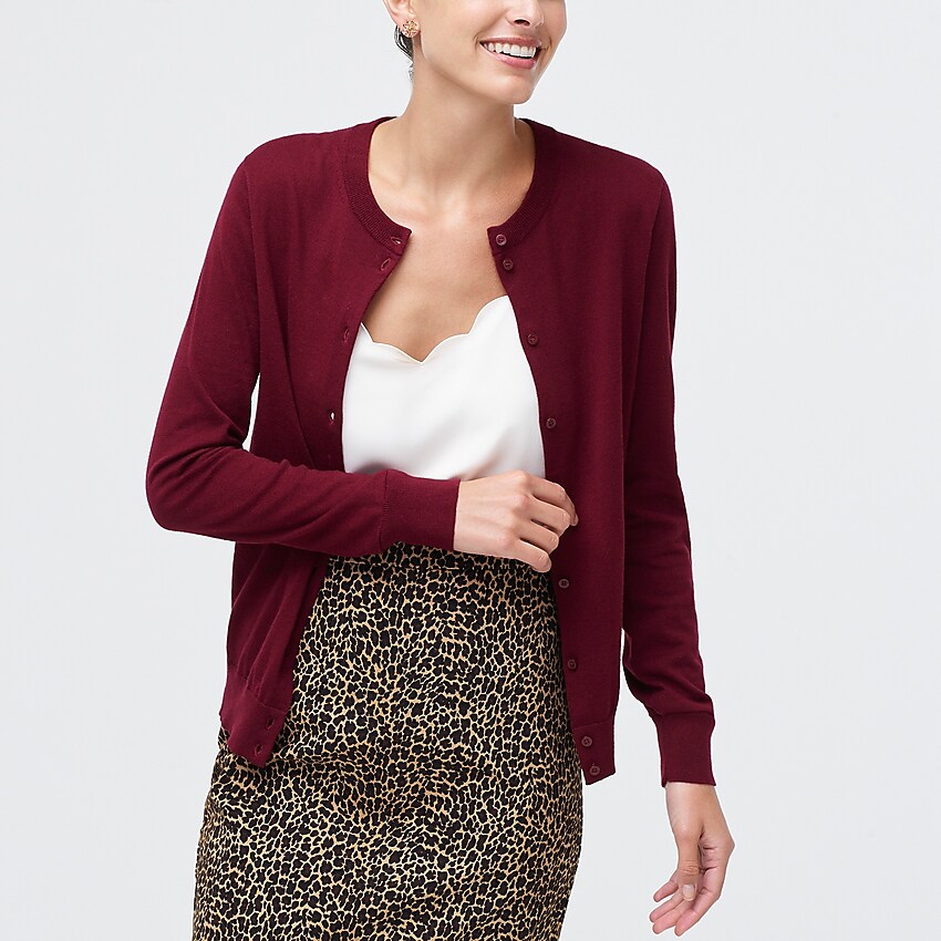 j crew cardigan factory sale burgundy