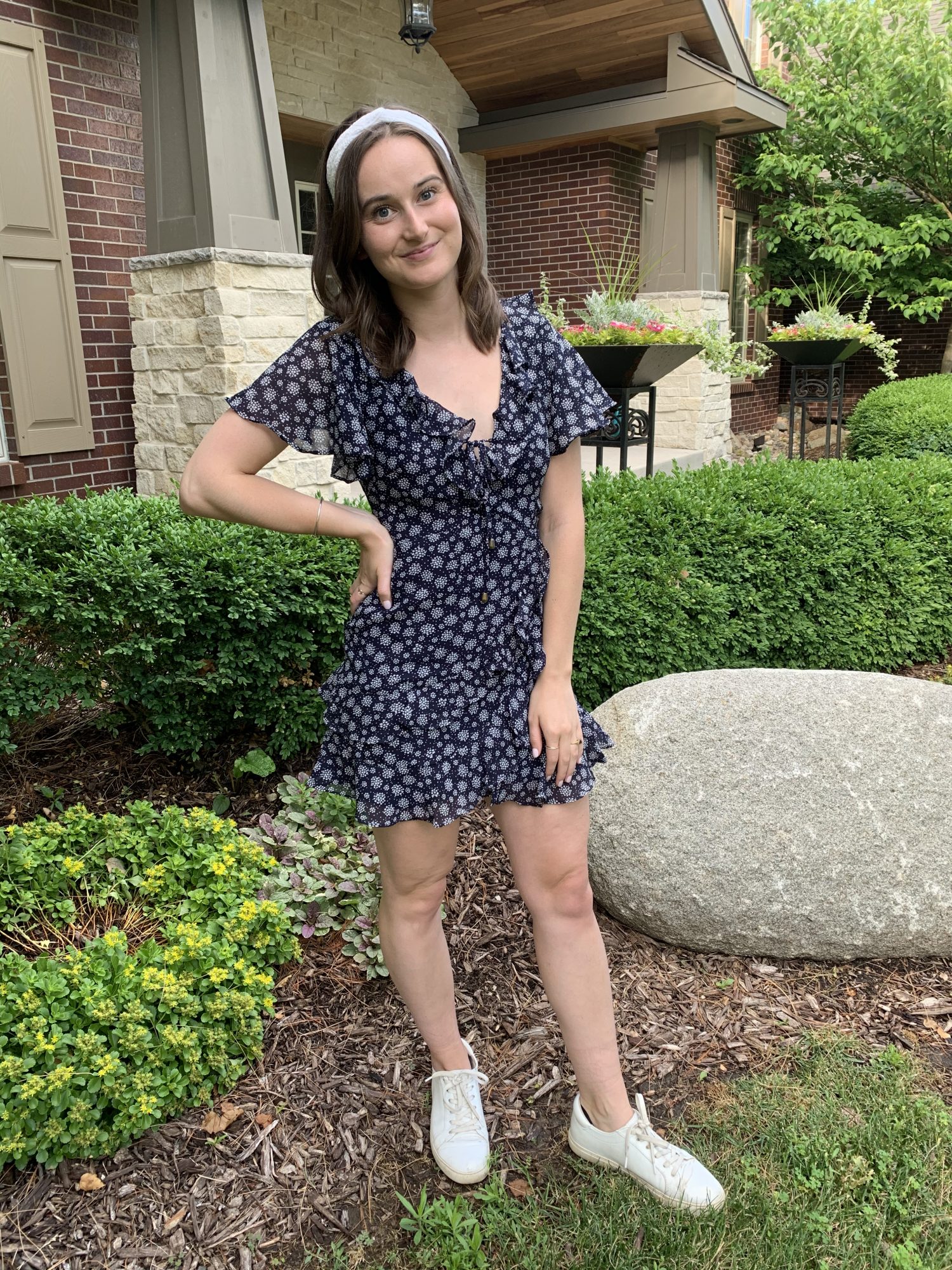 Woman in a outlet sundress