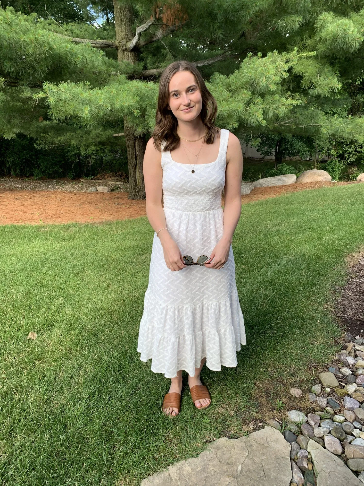 white sun dress