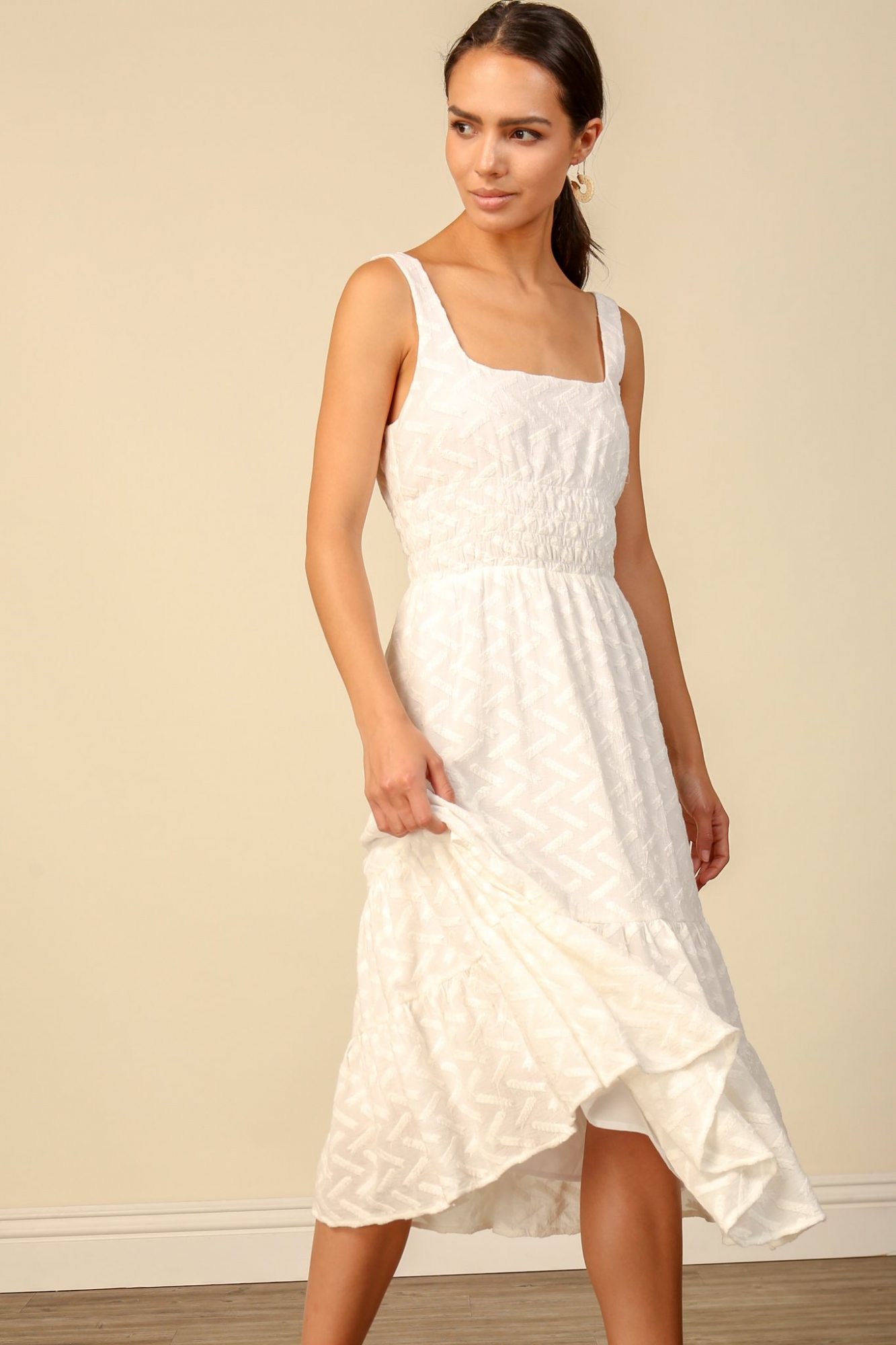 white sun dress