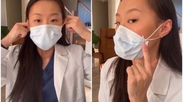 dentist tiktok video face mask hack
