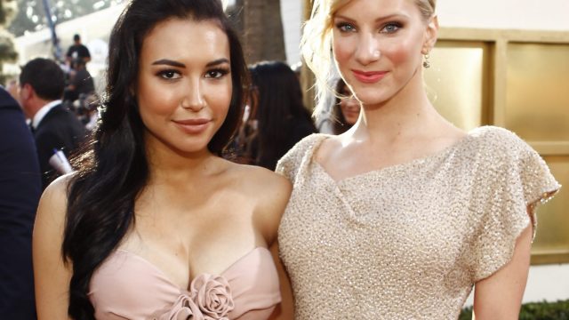 heather morris and naya rivera from glee