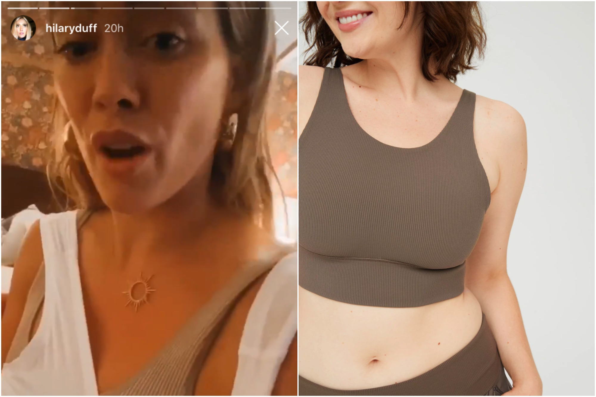 hilary duff aerie sports bra