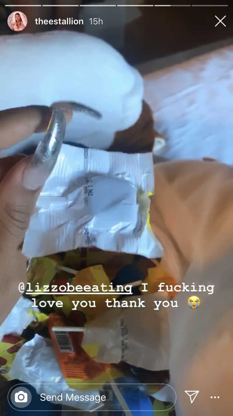 megan thee stallion gift from lizzo on Instagram