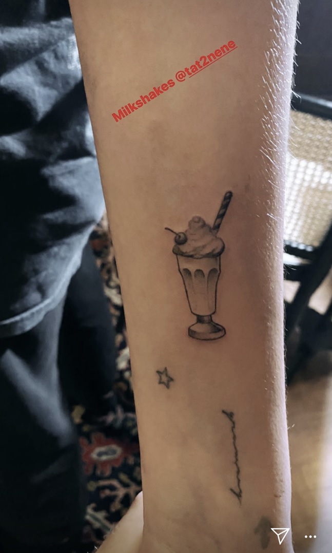 ashley benson milkshake tiny tattoo