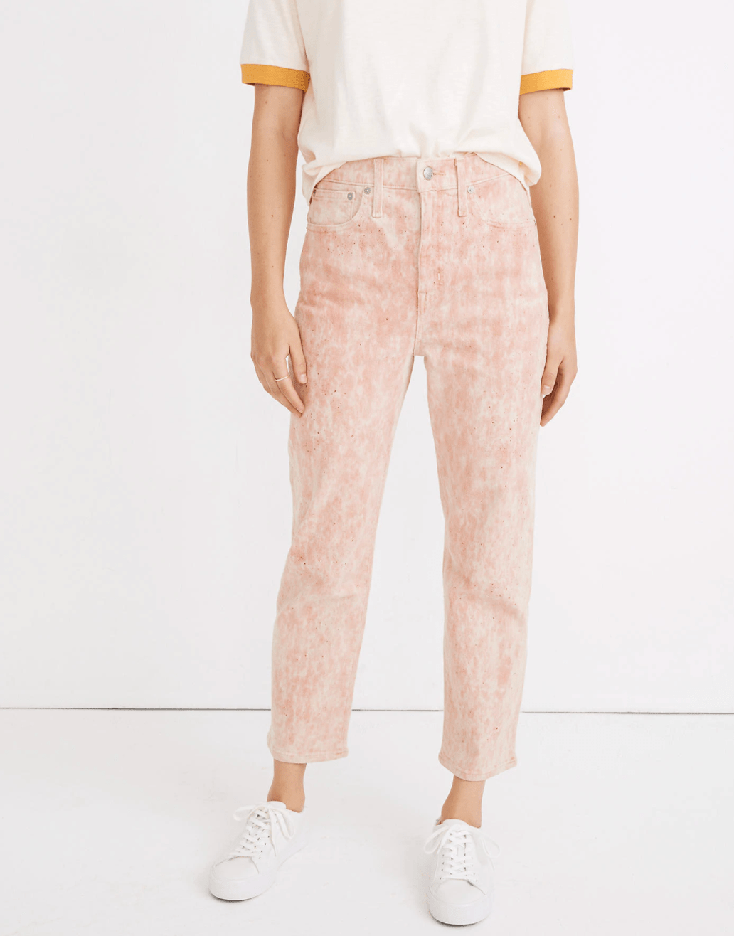 madewell colorful printed jeans, best jeans for each zodiac sign
