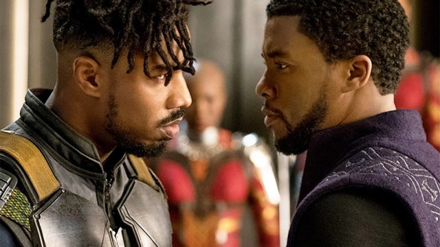chadwick boseman michael b jordan black panther line