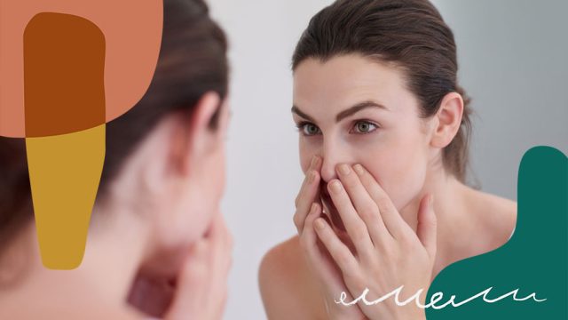 nose congested with sebum