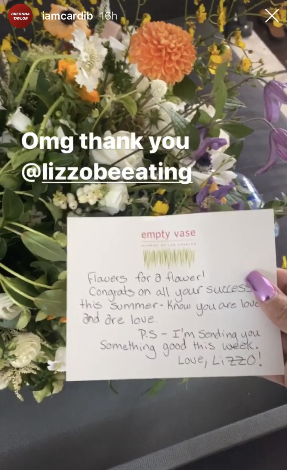 Lizzo Sent Cardi B the Sweetest Note to Support Her Friend RNHelloGiggles