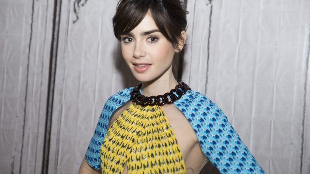 lily collins engaged photos