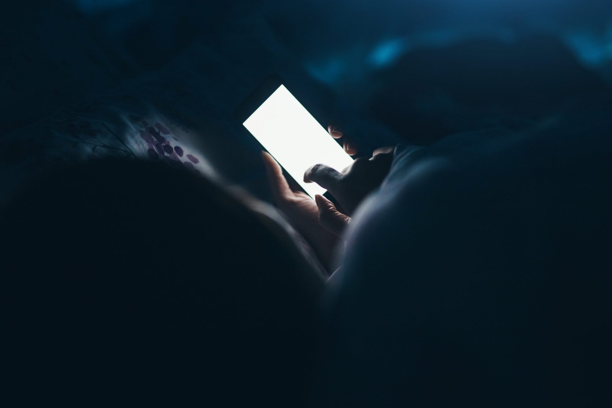 text in bed