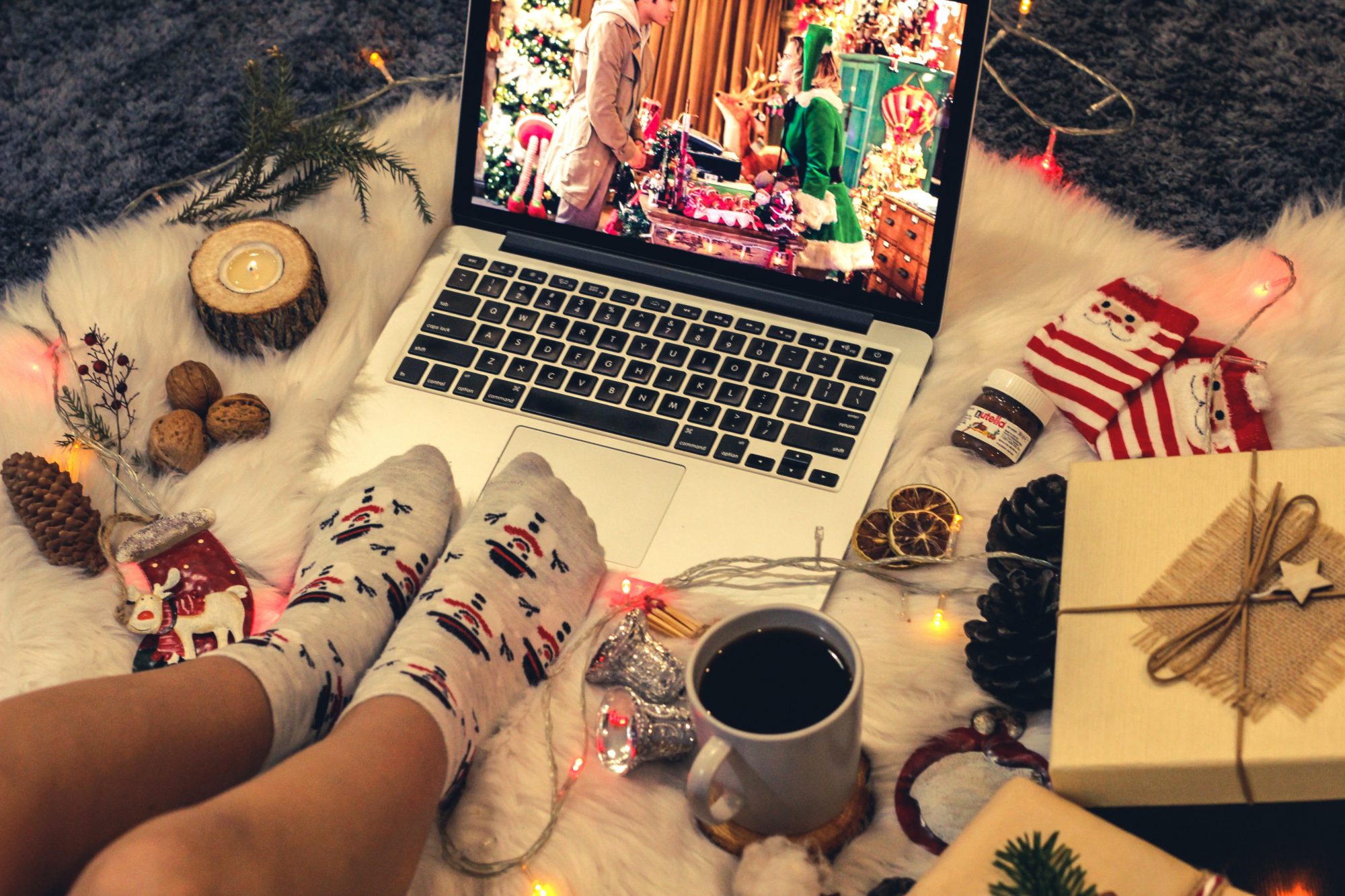 holiday spirit pajamas wfh socks mood positivity cozy comfy