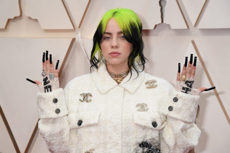Billie Eilish curtain bangs