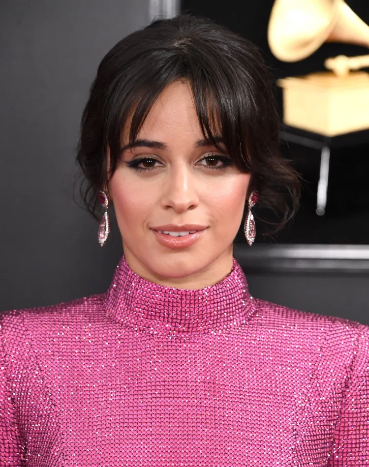 Camila Cabello curtain bangs