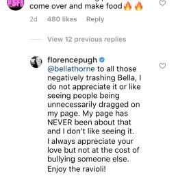 florence pugh comment