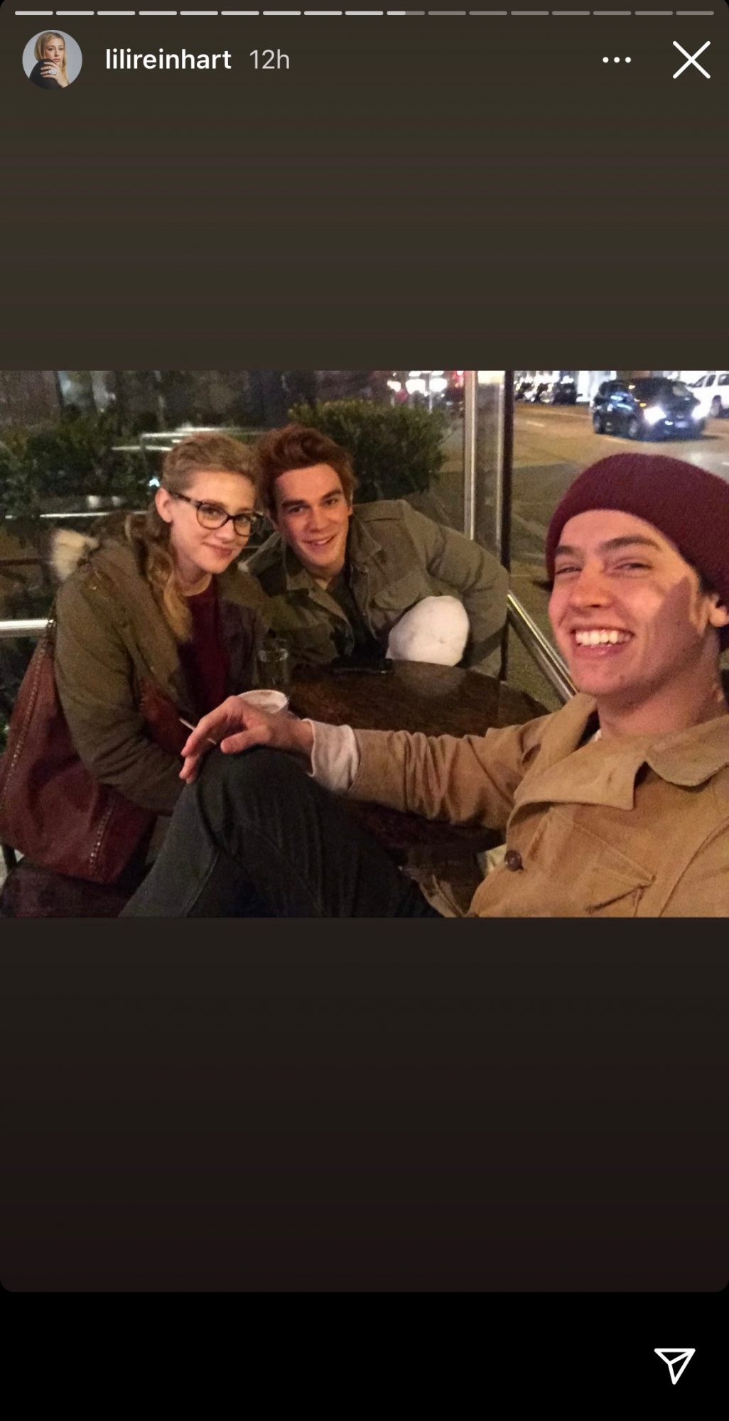 Lili Reinhart, KJ Apa, and Cole Sprouse on Riverdale
