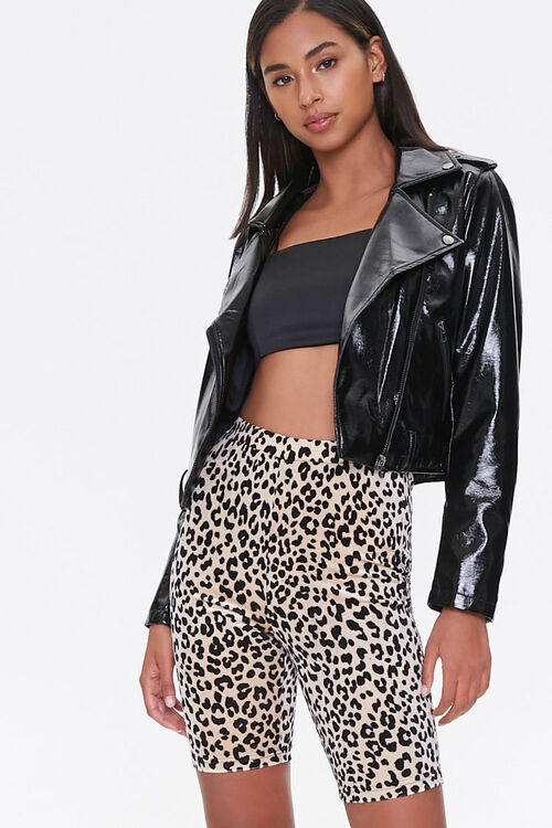 Leopard biker shorts discount outfit