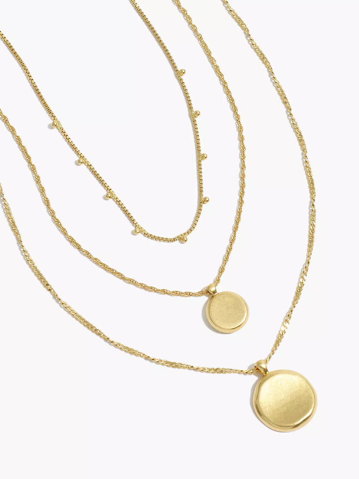 madewell story set of 3 layered necklaces