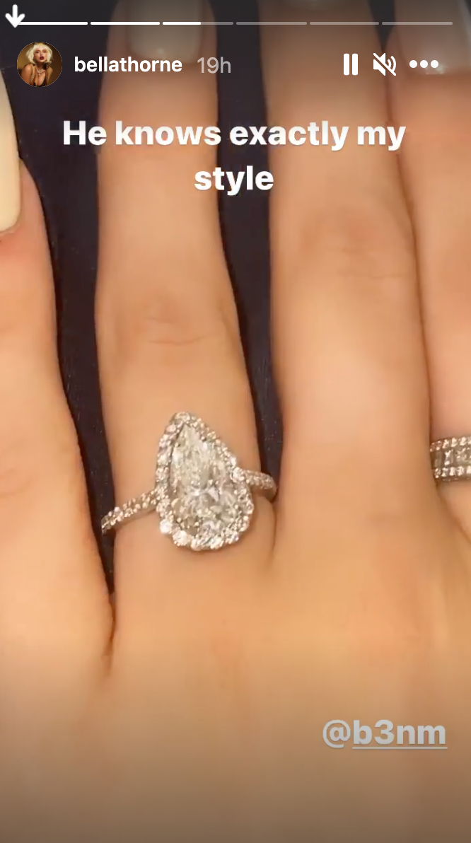 Bella Thorne's engagement ring