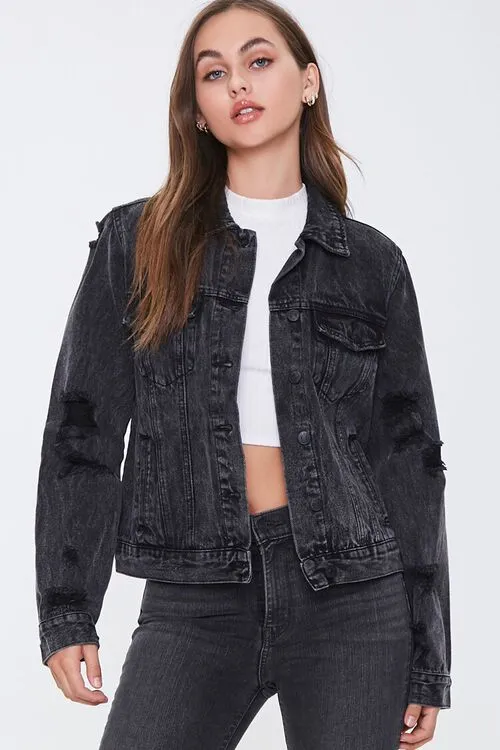 black jean jacket