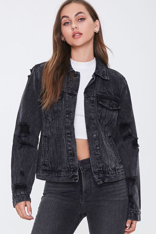 Jean jacket black pants outfit best sale