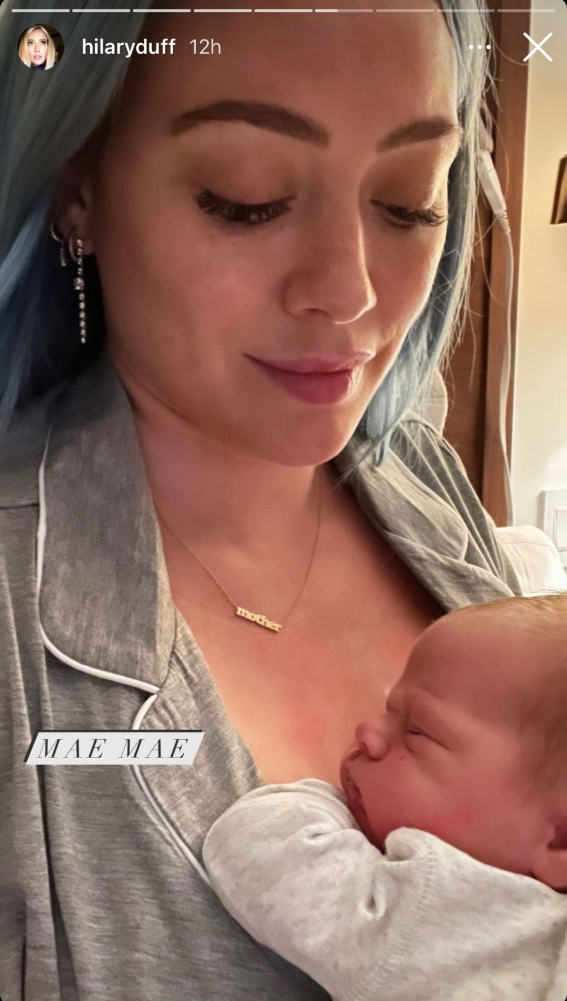 Hilary Duff with baby Mae