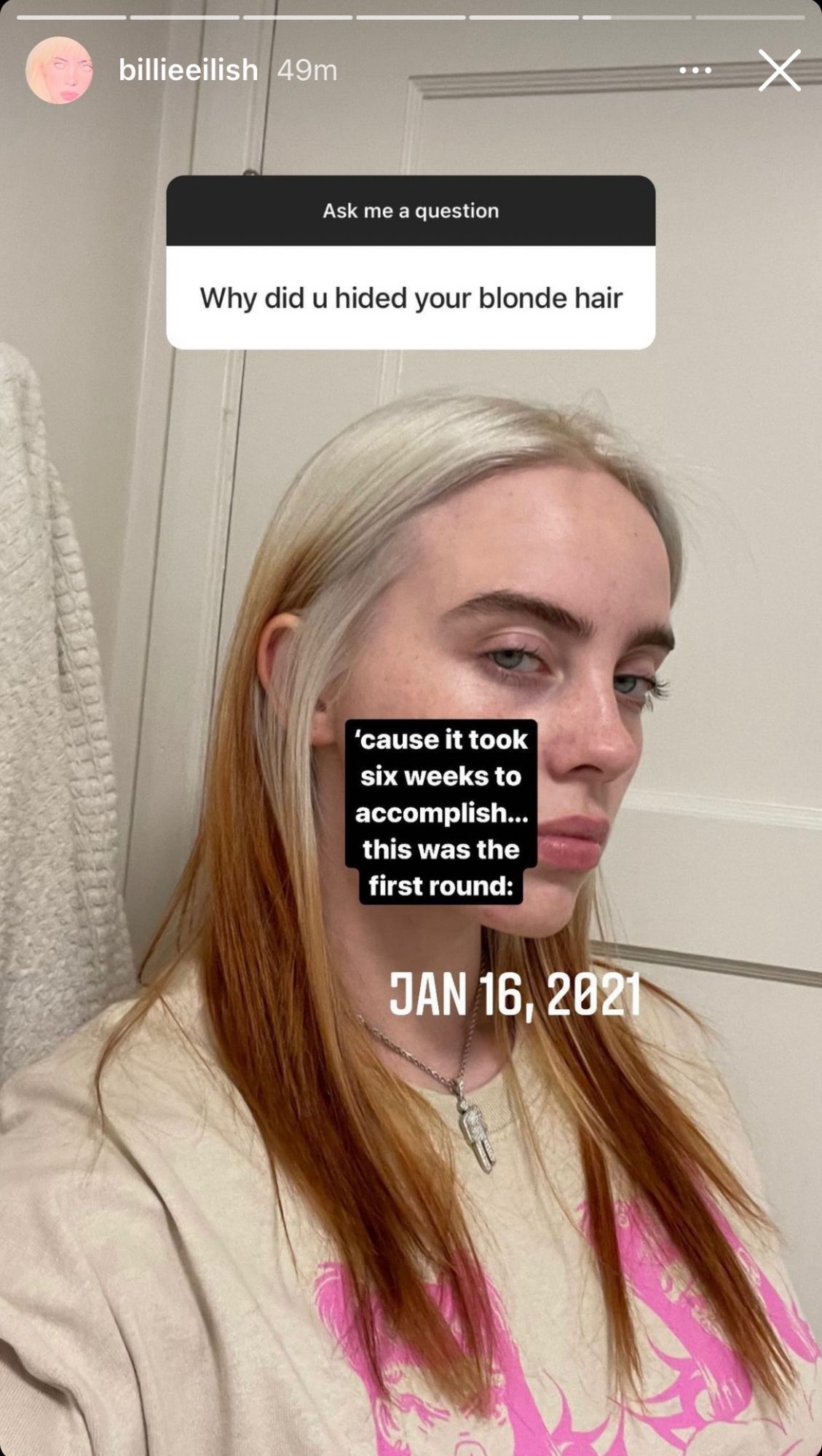 Billie Eilish blond hair