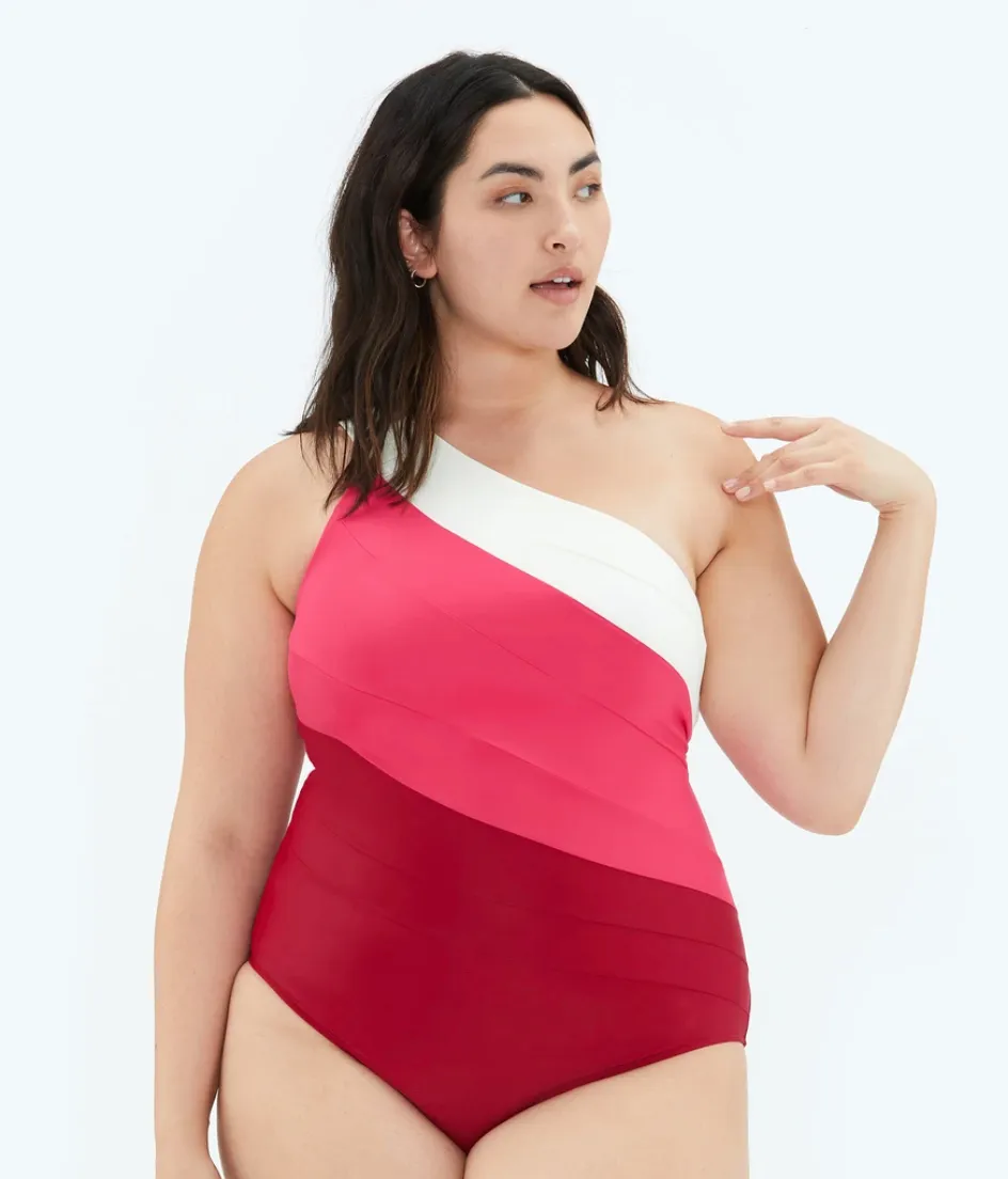 Graphic Trim One-Piece Swimsuit - Ready-to-Wear 1AB76U