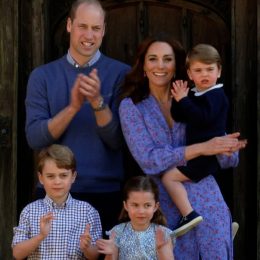Kate Middleton and Prince William with their kids