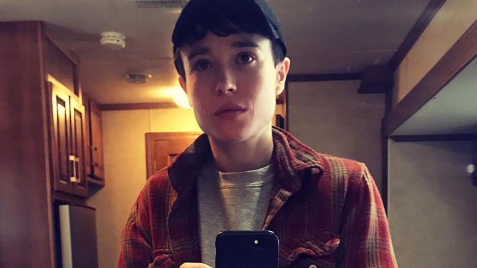 Elliot Page Shared a Photo in His First Swim Trunks, and the Joy on His