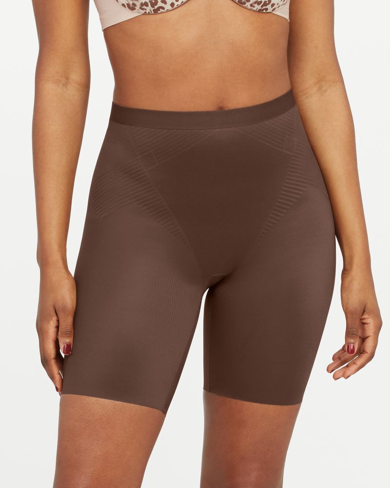 Brown Anti Chafing High Waisted Shorts