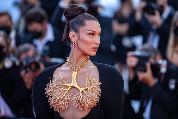 Bella Hadid Dazzles in Feathered Dress for Chopard Dinner in Cannes!: Photo  4584076, 2021 Cannes Film Festival, Bella Hadid Photos