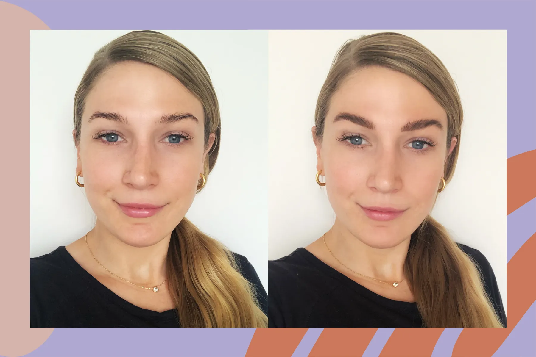 eyebrow stencils before after