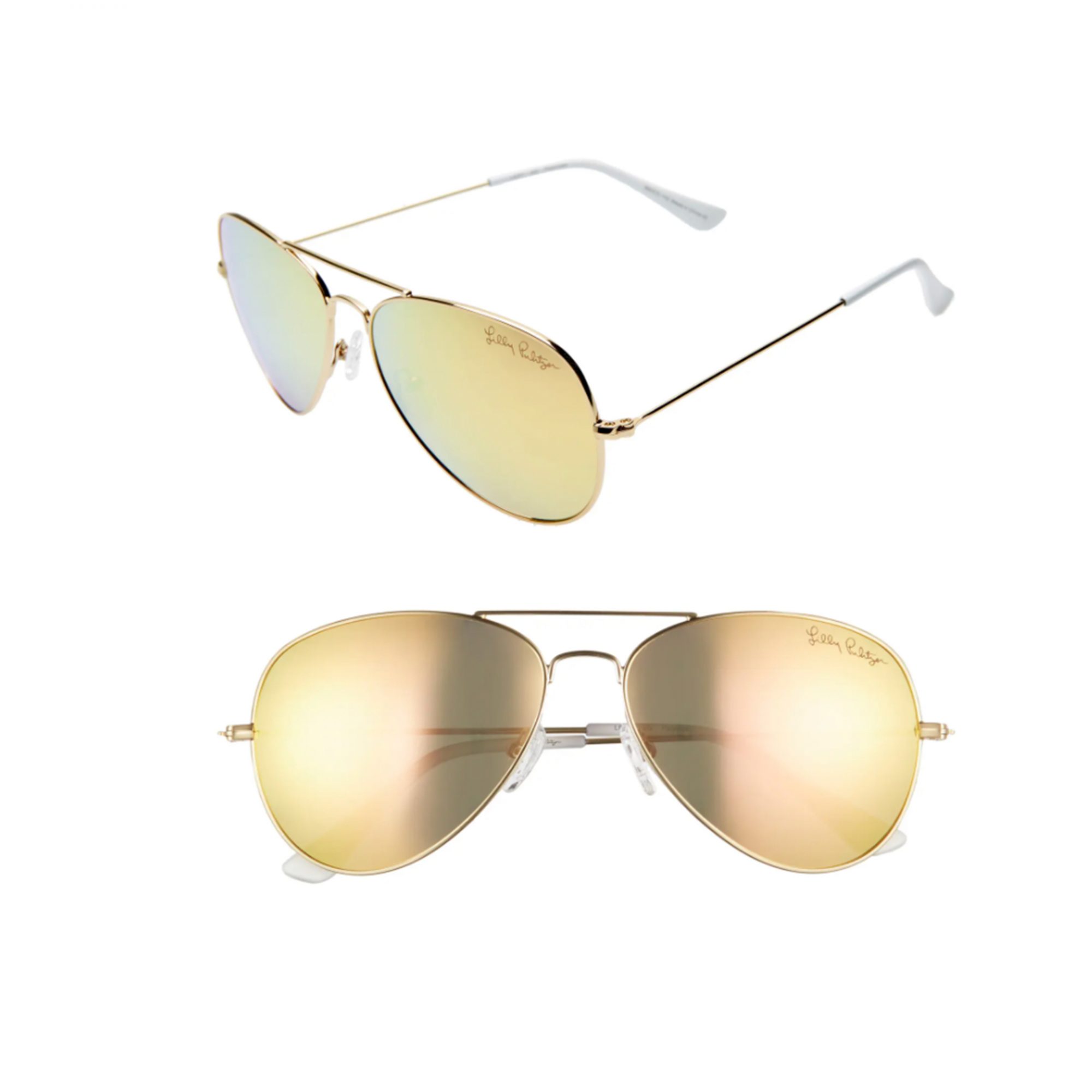 Ray Ban 'Classic' Aviator Sunglasses in Gold Frame-Meghan Markle