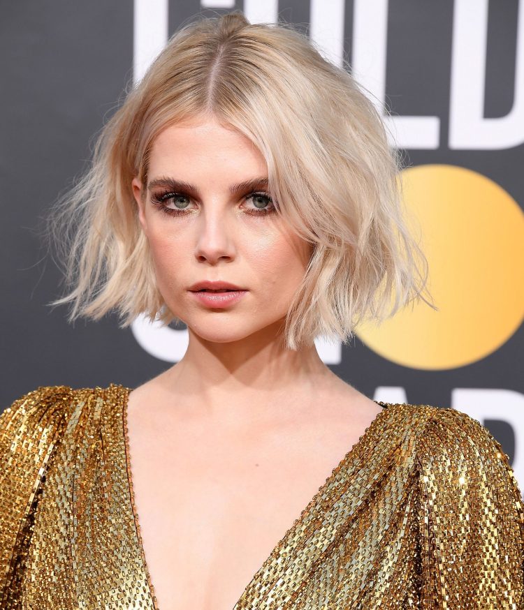 lucy boynton icy blonde hair