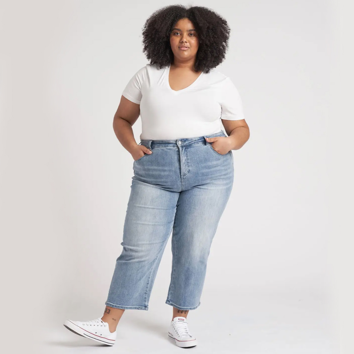 Boyfriend jeans 2025 plus size outfits