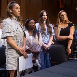 Olympic gymnasts at Larry Nassar hearing