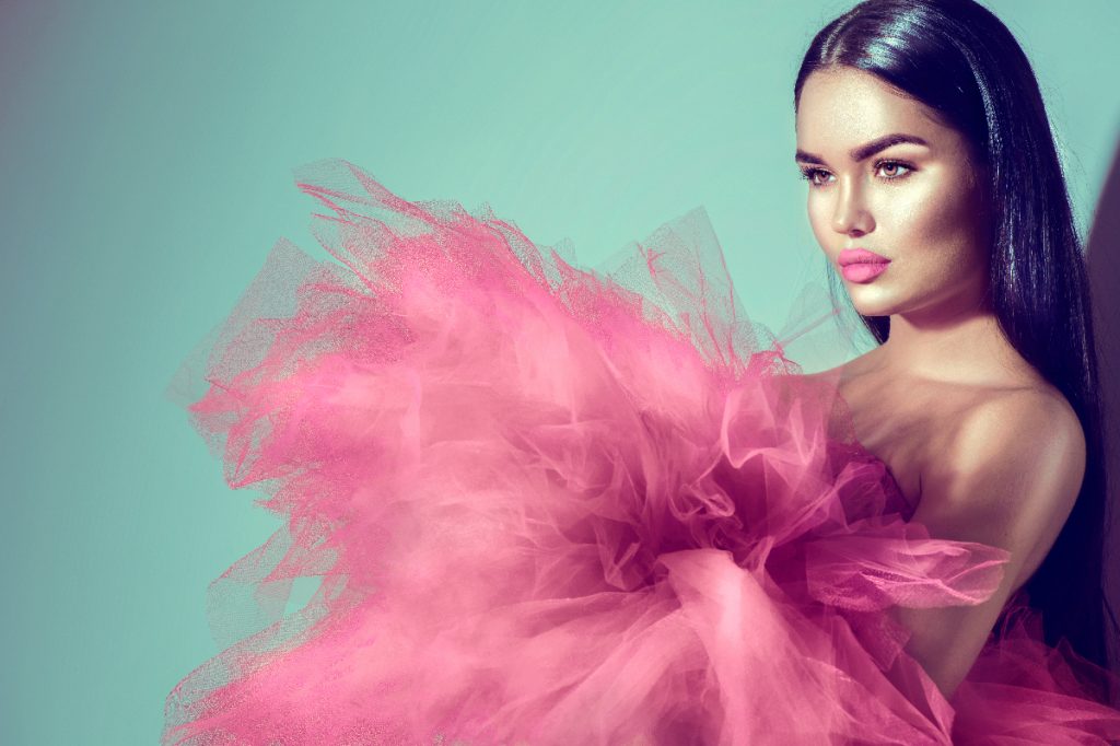 Woman in pink