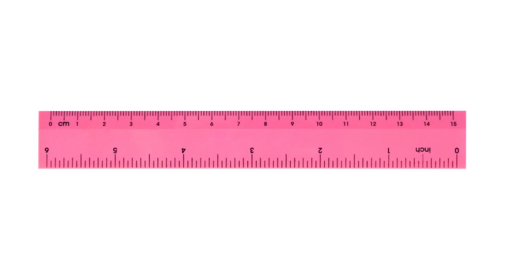 pink plastic ruler