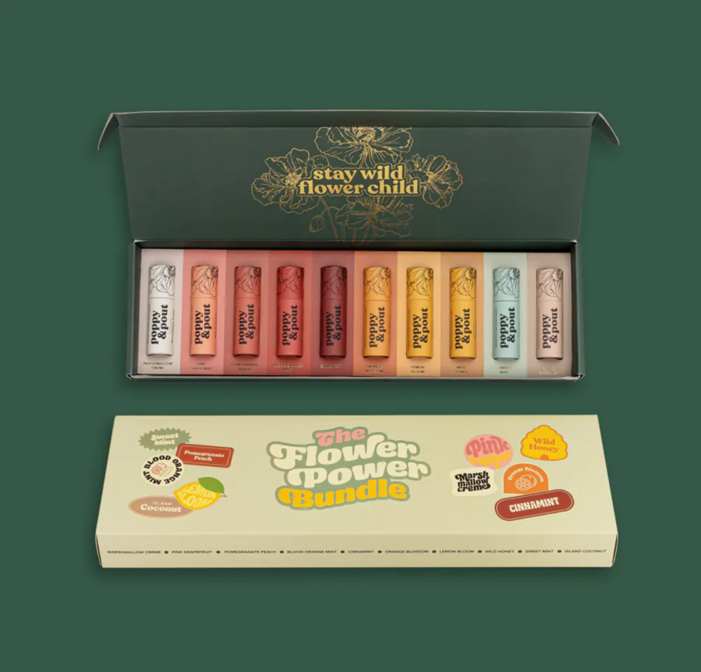 Poppy & Pout Lip Balm 10-Pack Gift Set