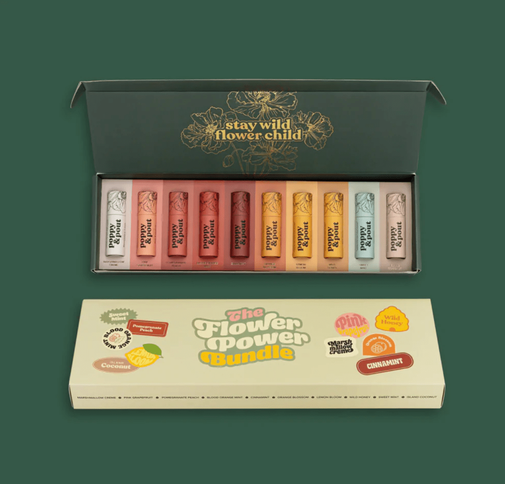 Lip Balm 10-Pack Gift Set – Poppy & Pout