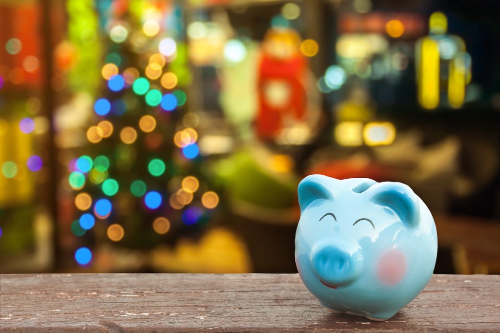 piggy bank money holidays christmas