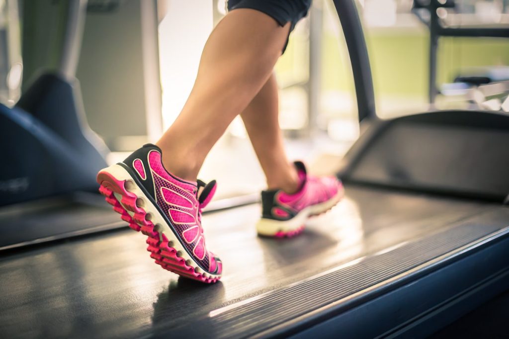 Woman on treadmill