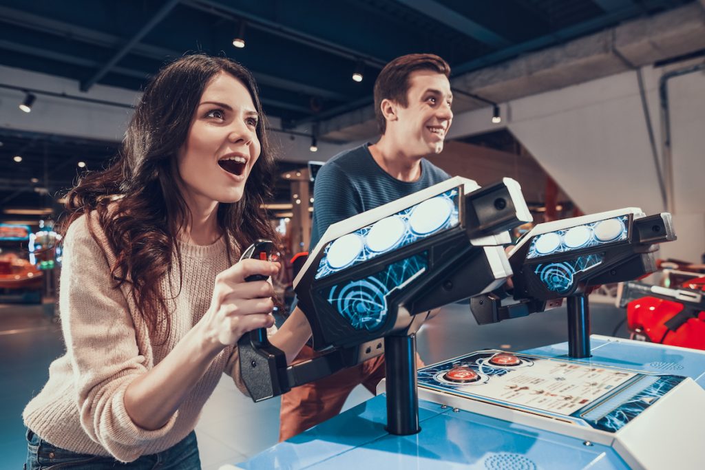 Couple at Arcade