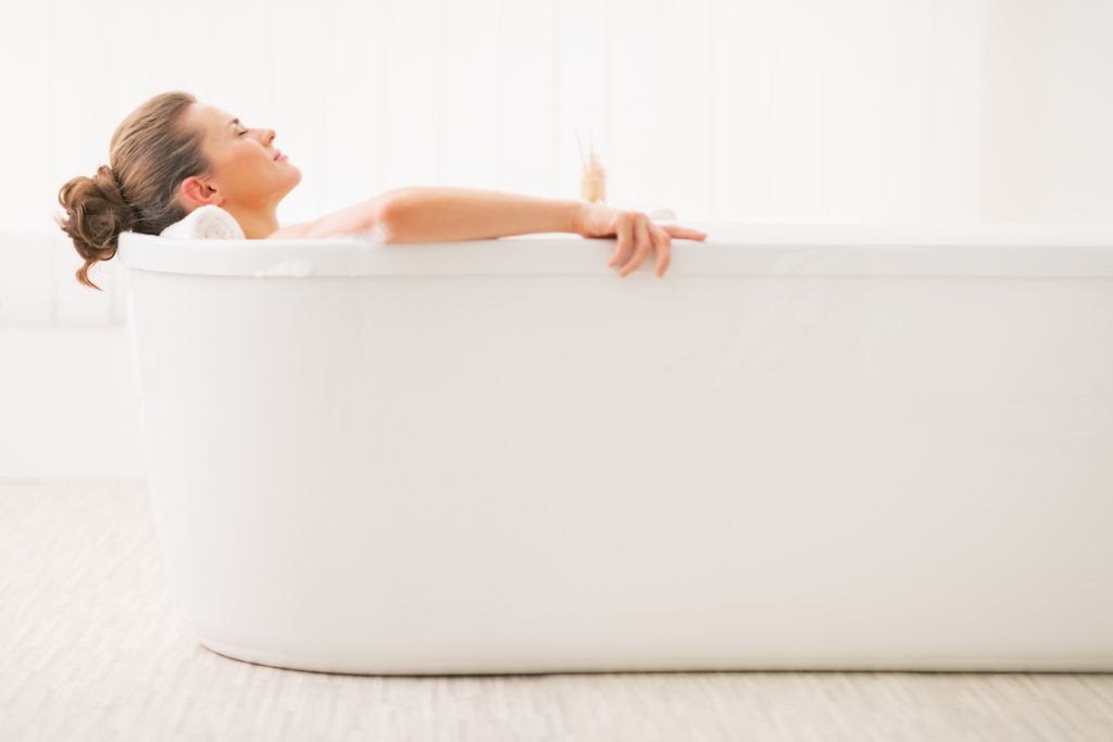 woman in bathtub