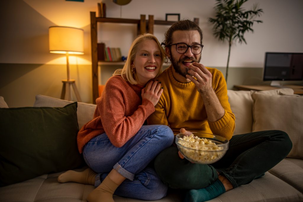 couple watching tv