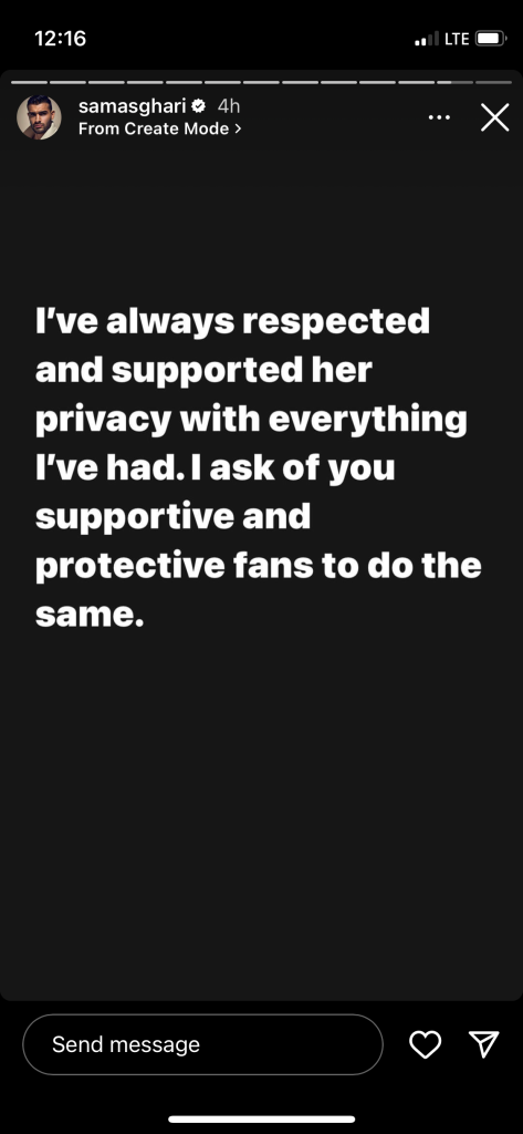Sam Asghari Instagram Screenshot